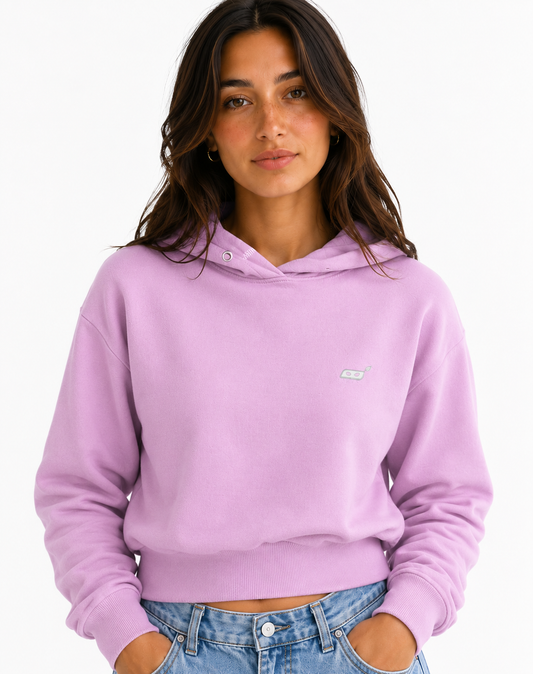 Cloud Pink Cropped Hoodie