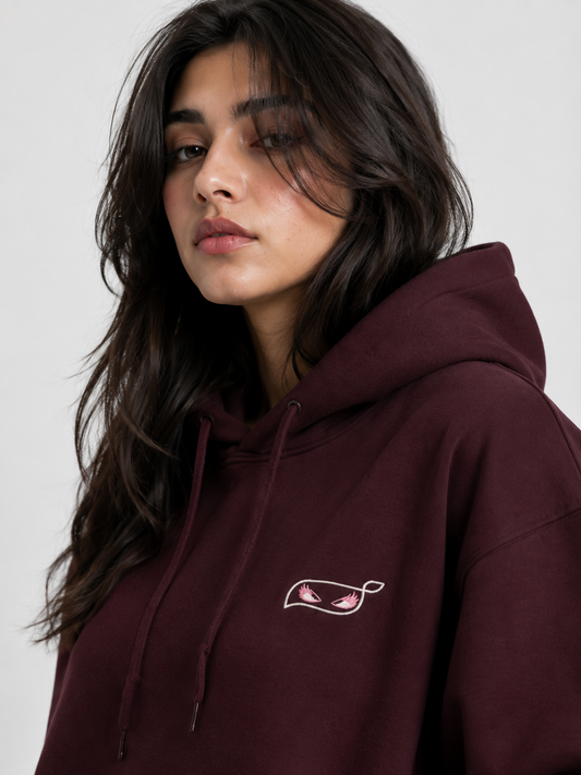 Crimson Bloom Hoodie