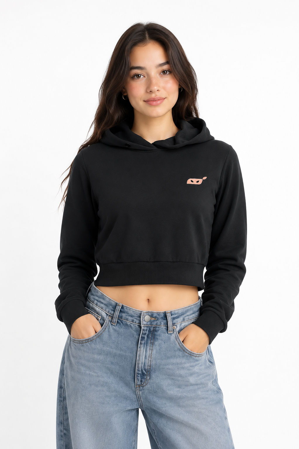 Rose Dust Cropped Hoodie