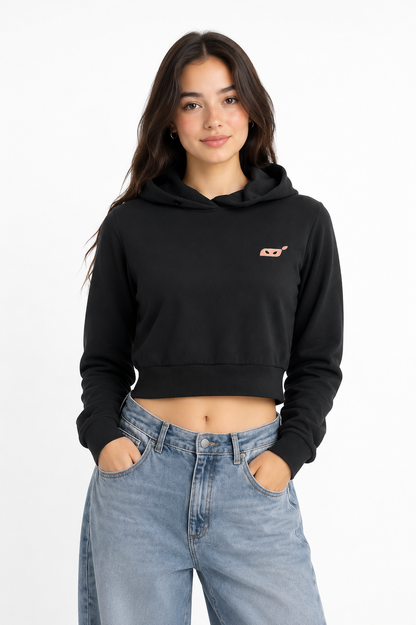 Rose Dust Cropped Hoodie