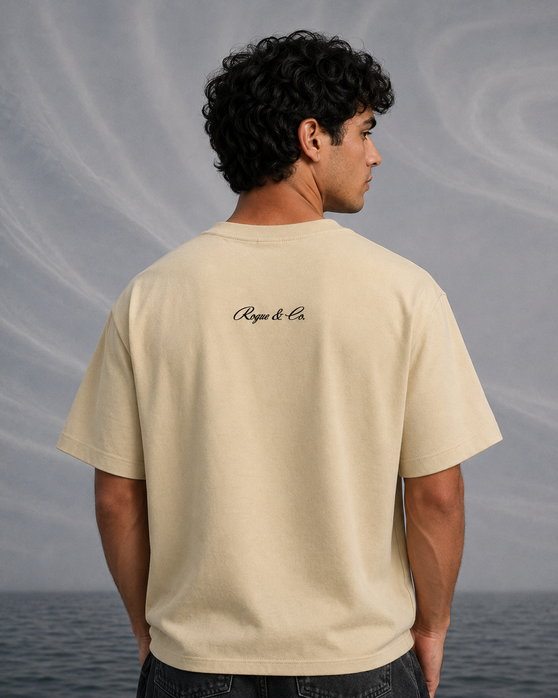 Beige Signature Supima Tee