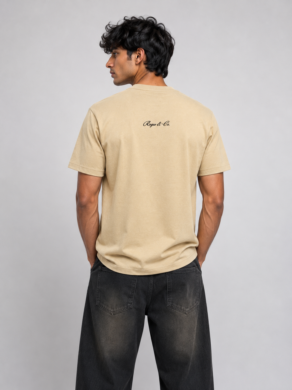 Beige Signature Supima Tee