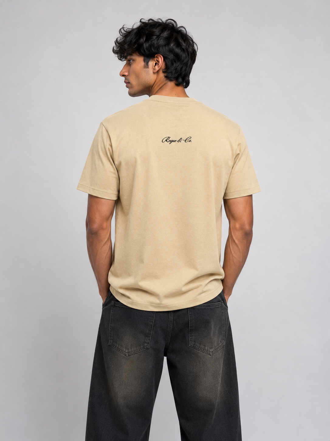 Beige Signature Supima Tee