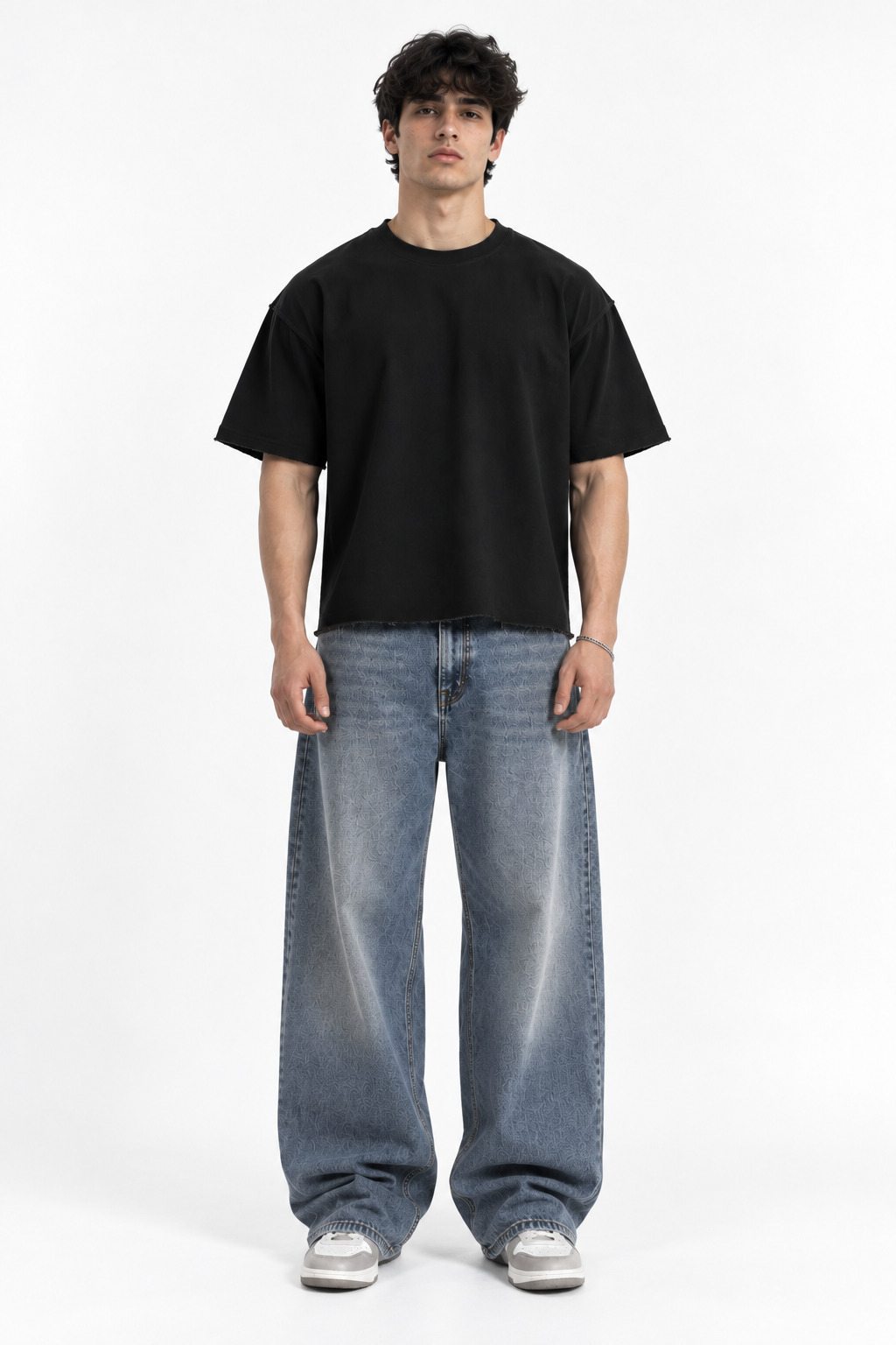 R&C Black Boxy Tee