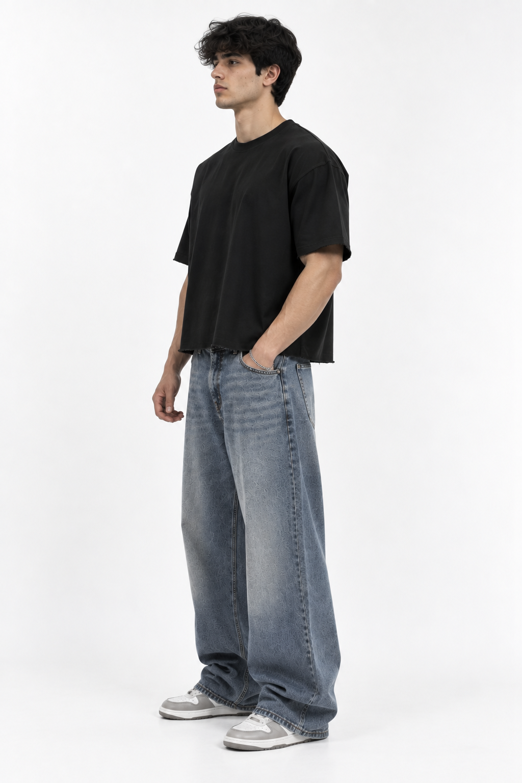 R&C Black Boxy Tee