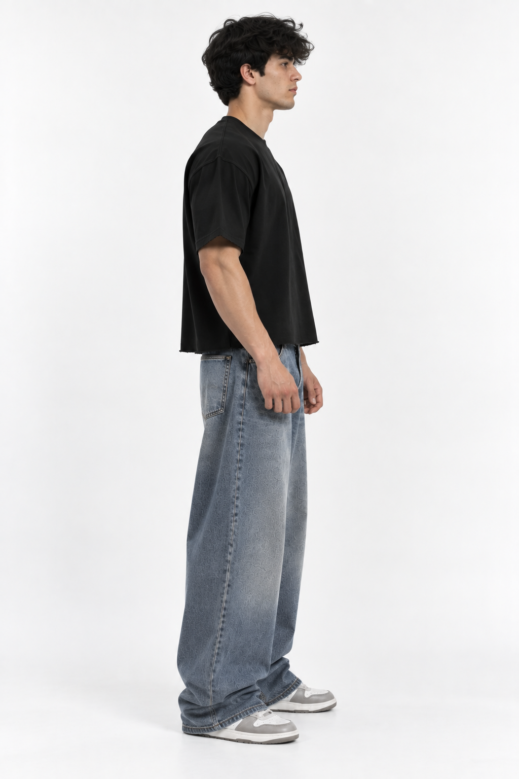 R&C Black Boxy Tee