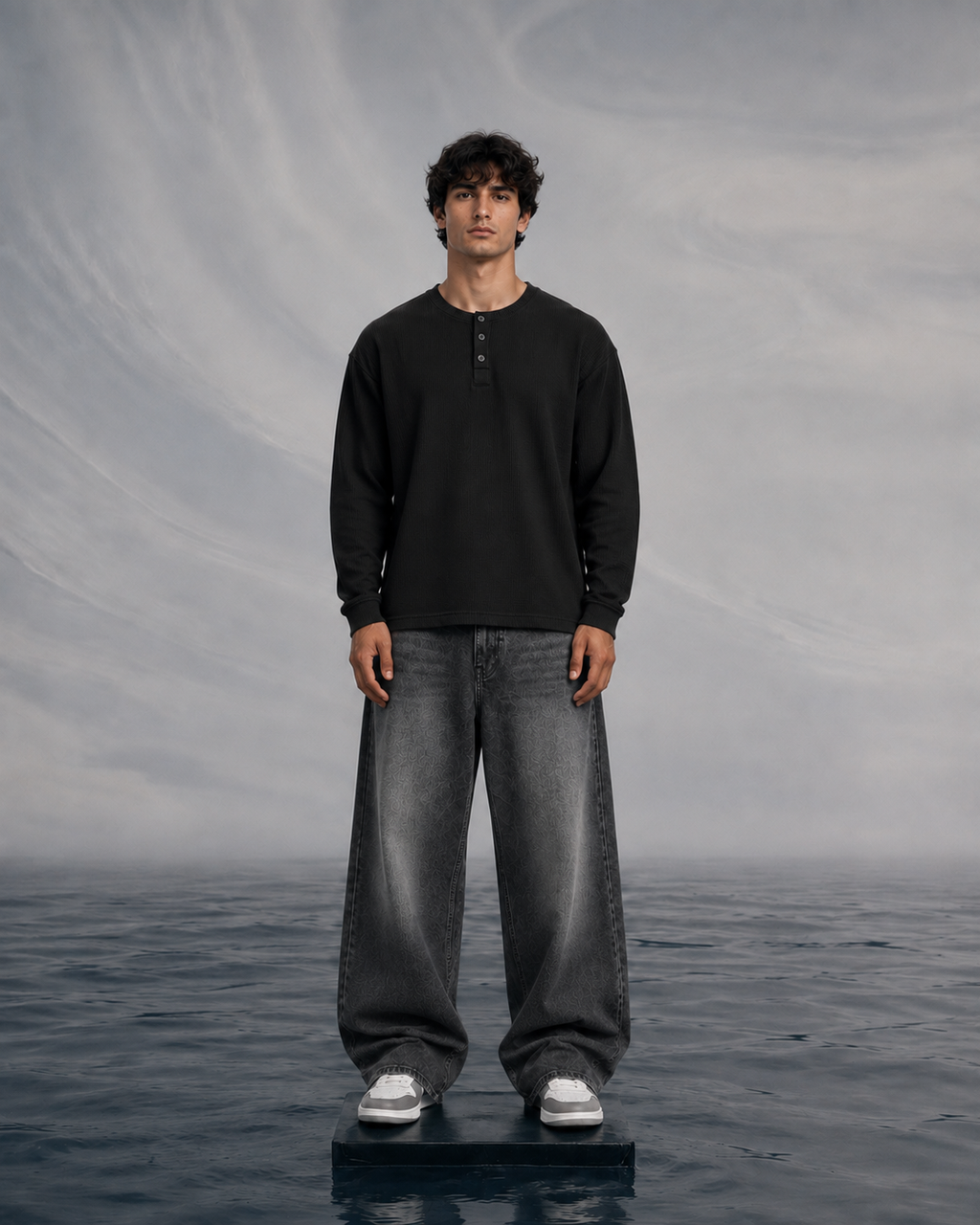 Rogue Core Black Henley