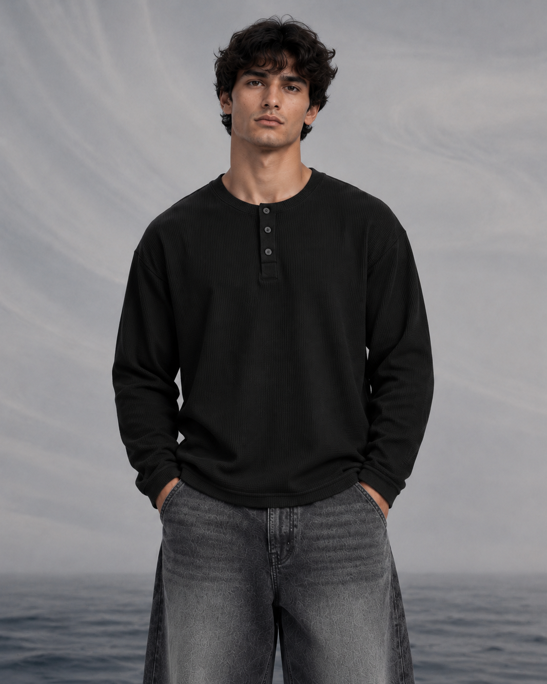 Rogue Core Black Henley