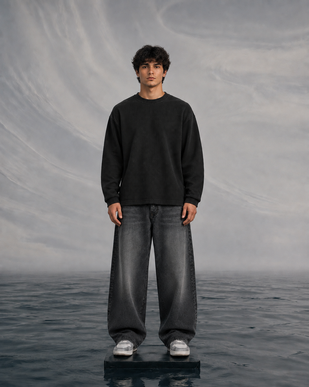 Rogue Core Black Waffle Knit