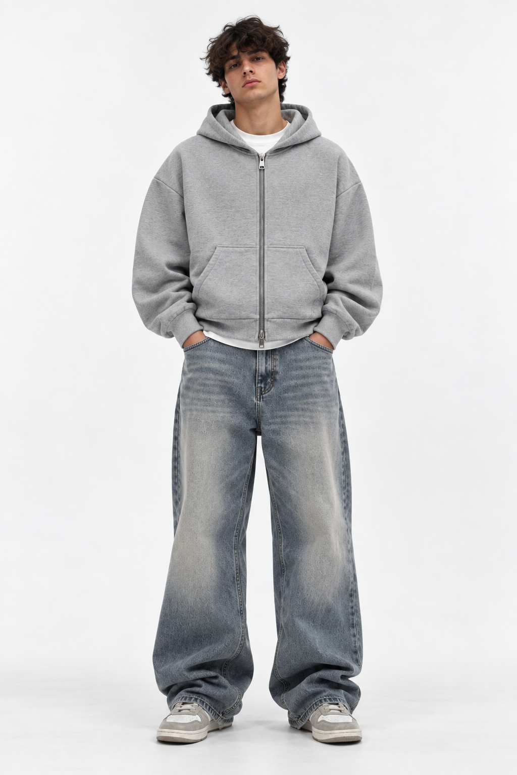 Rogue Essentials Grey Zipper Hoodie
