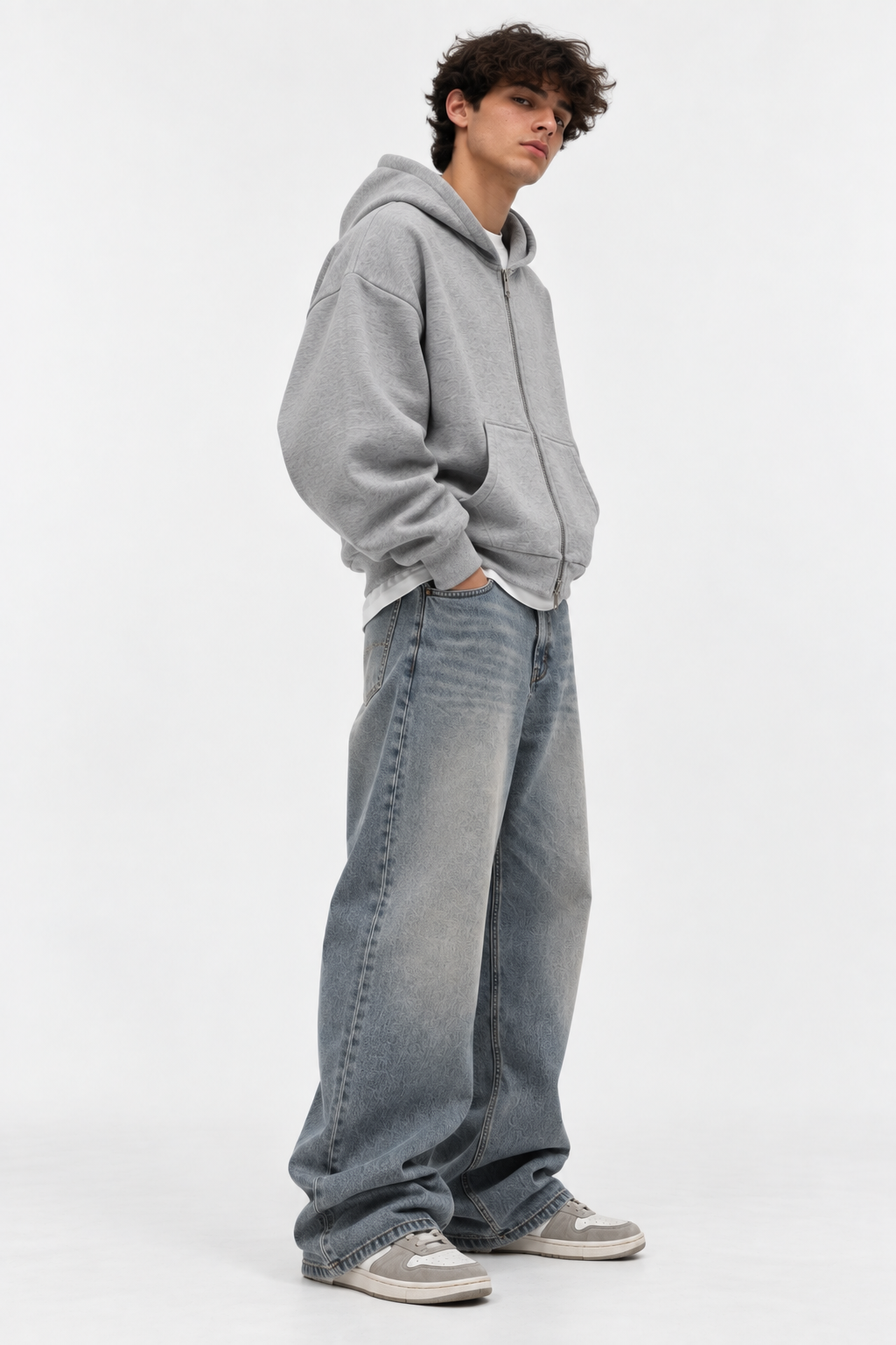 Rogue Essentials Grey Zipper Hoodie
