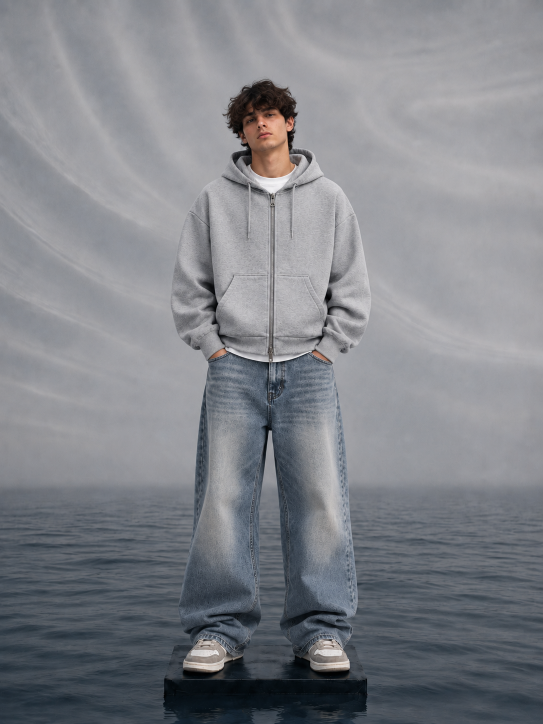 Rogue Essentials Grey Zipper Hoodie