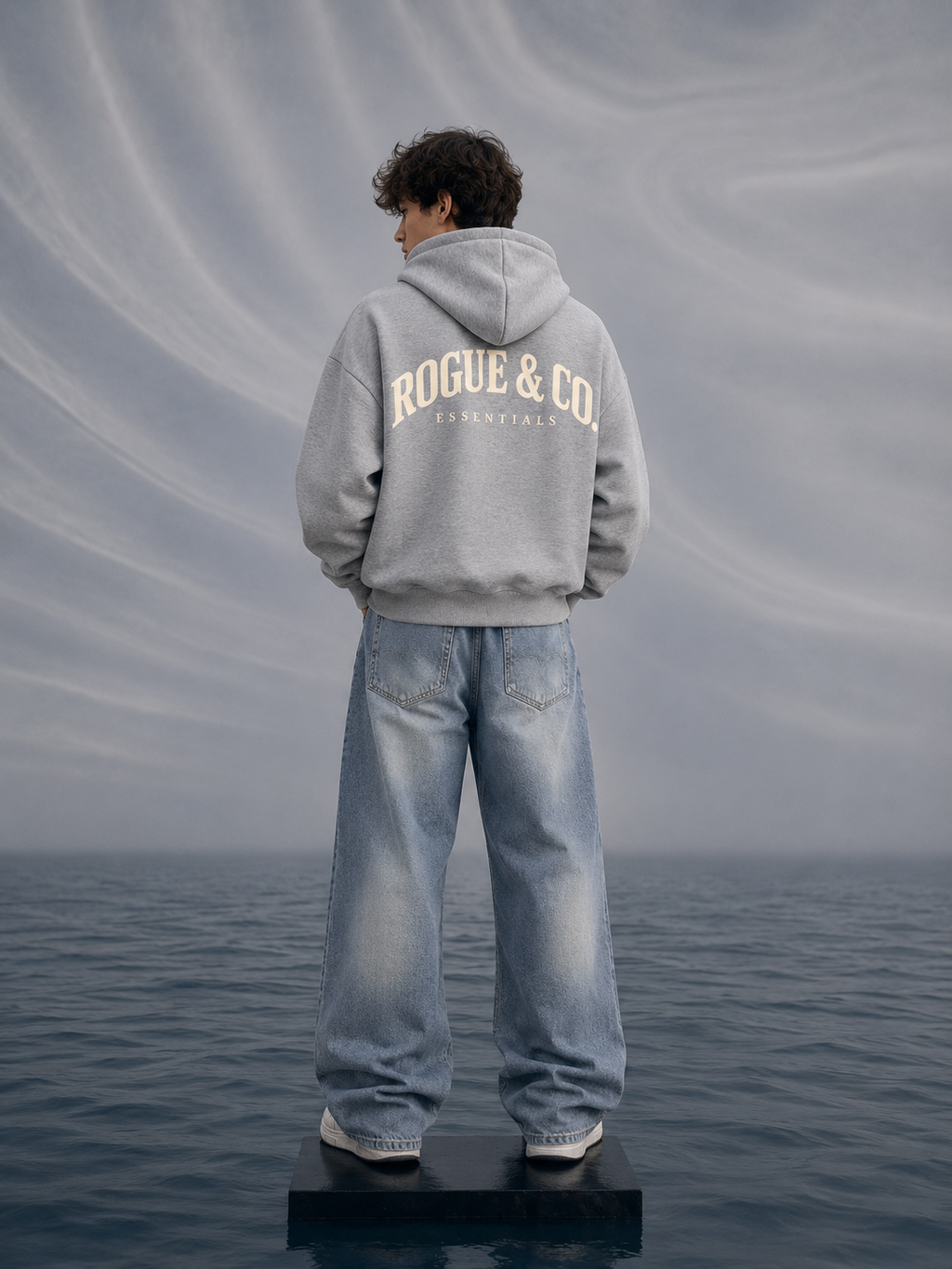 Rogue Essentials Grey Zipper Hoodie