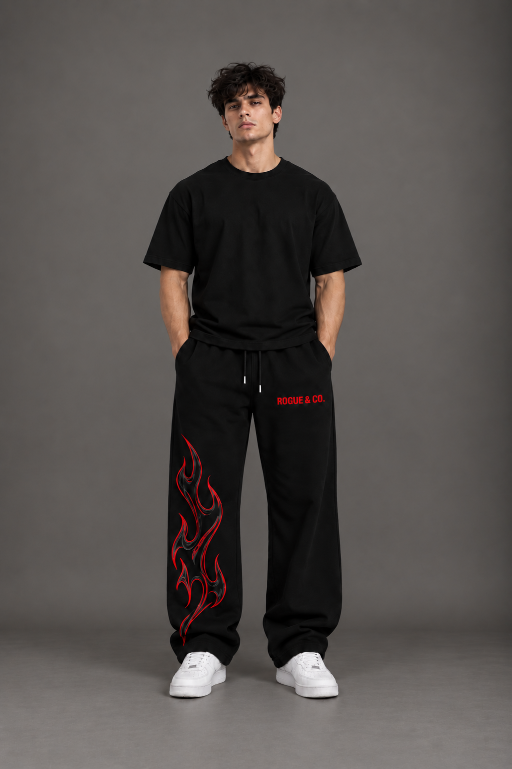 Flameborn Black Sweatpants
