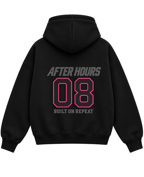 Black Boxy Dual Zipper Hoodie Back Design