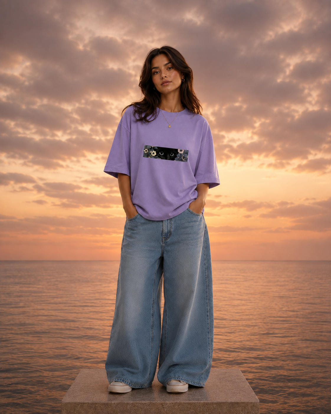 Moonflower Cat Tee