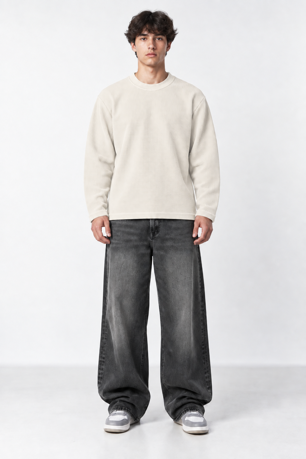 Rogue Core White Waffle Knit