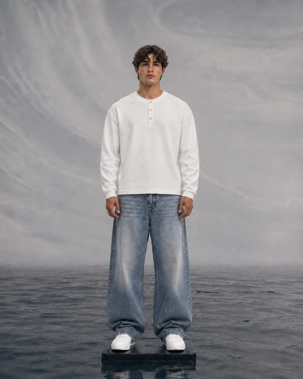 Rogue Core White Henley