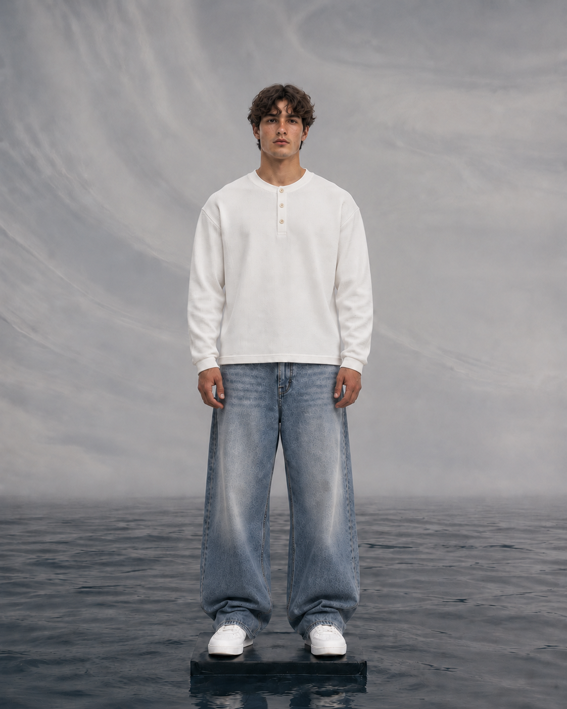 Rogue Core White Henley